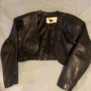 Leather bolero jacket shirt small